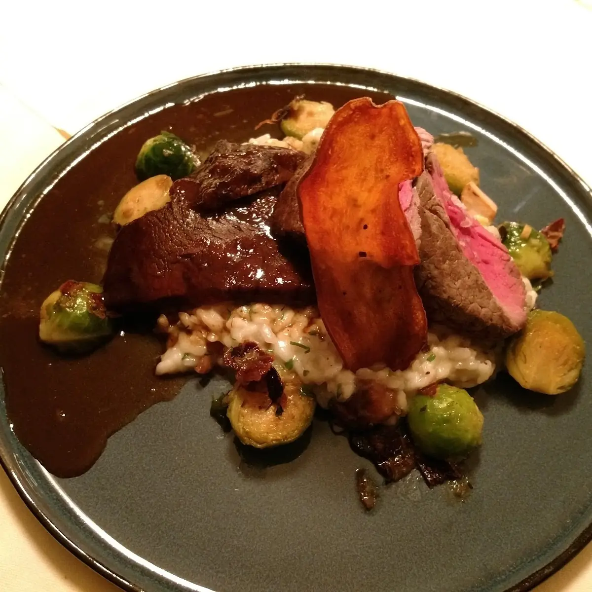 Filetspitzen Auf Risotto