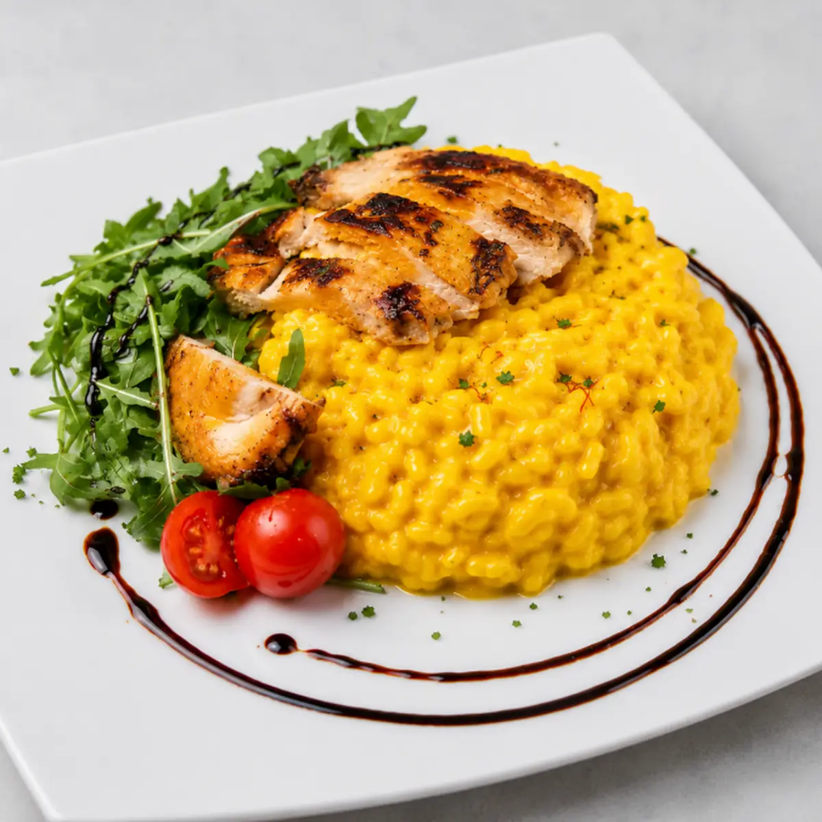 Risotto Zafferano Con Pollo