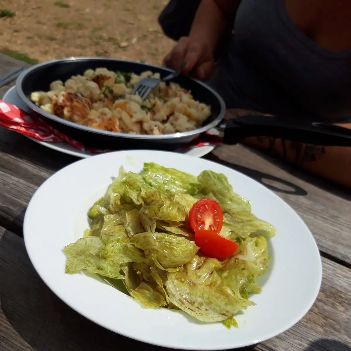 Käsespätzle Mit Grüner Salat