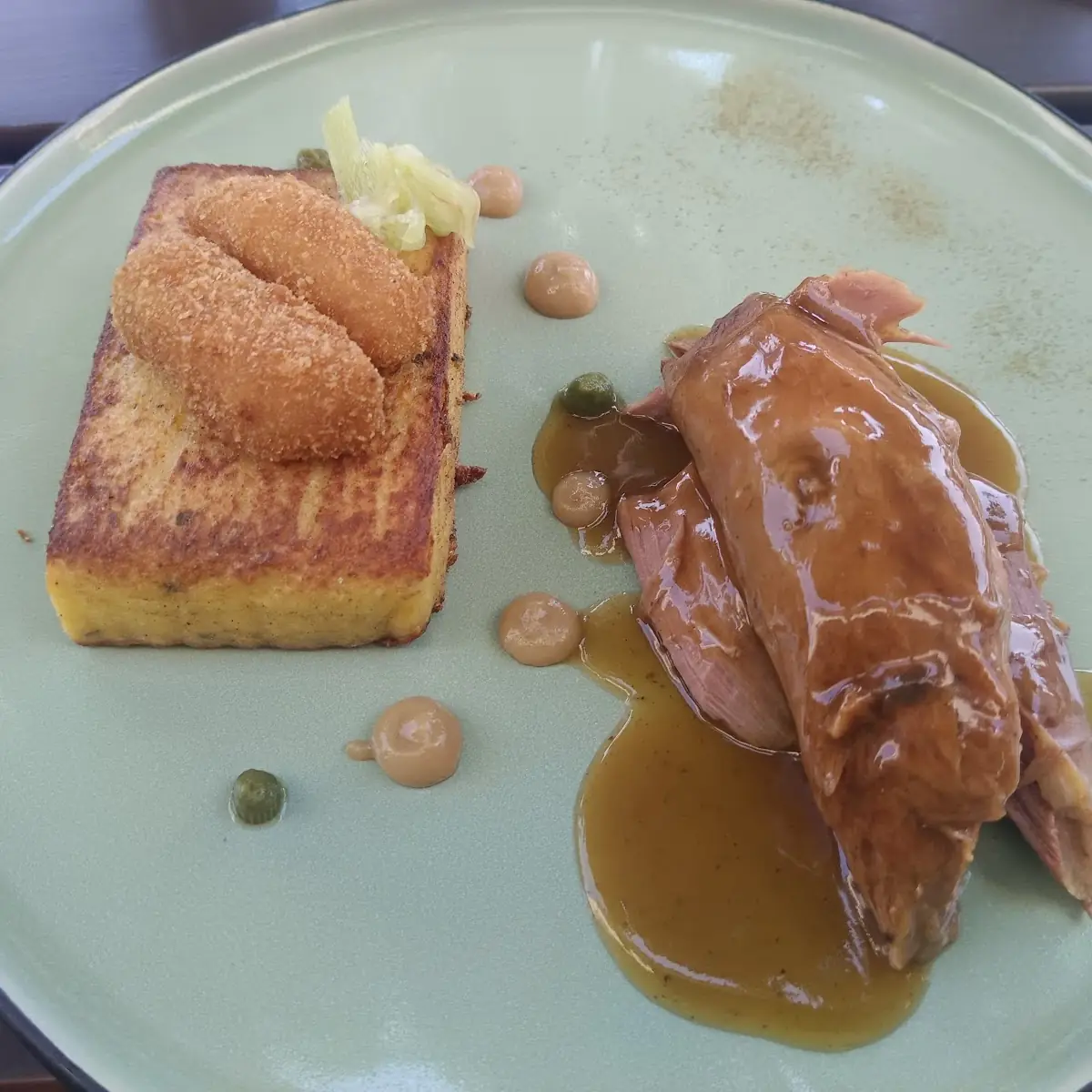 Rehkeule Geschmort Mit Polenta