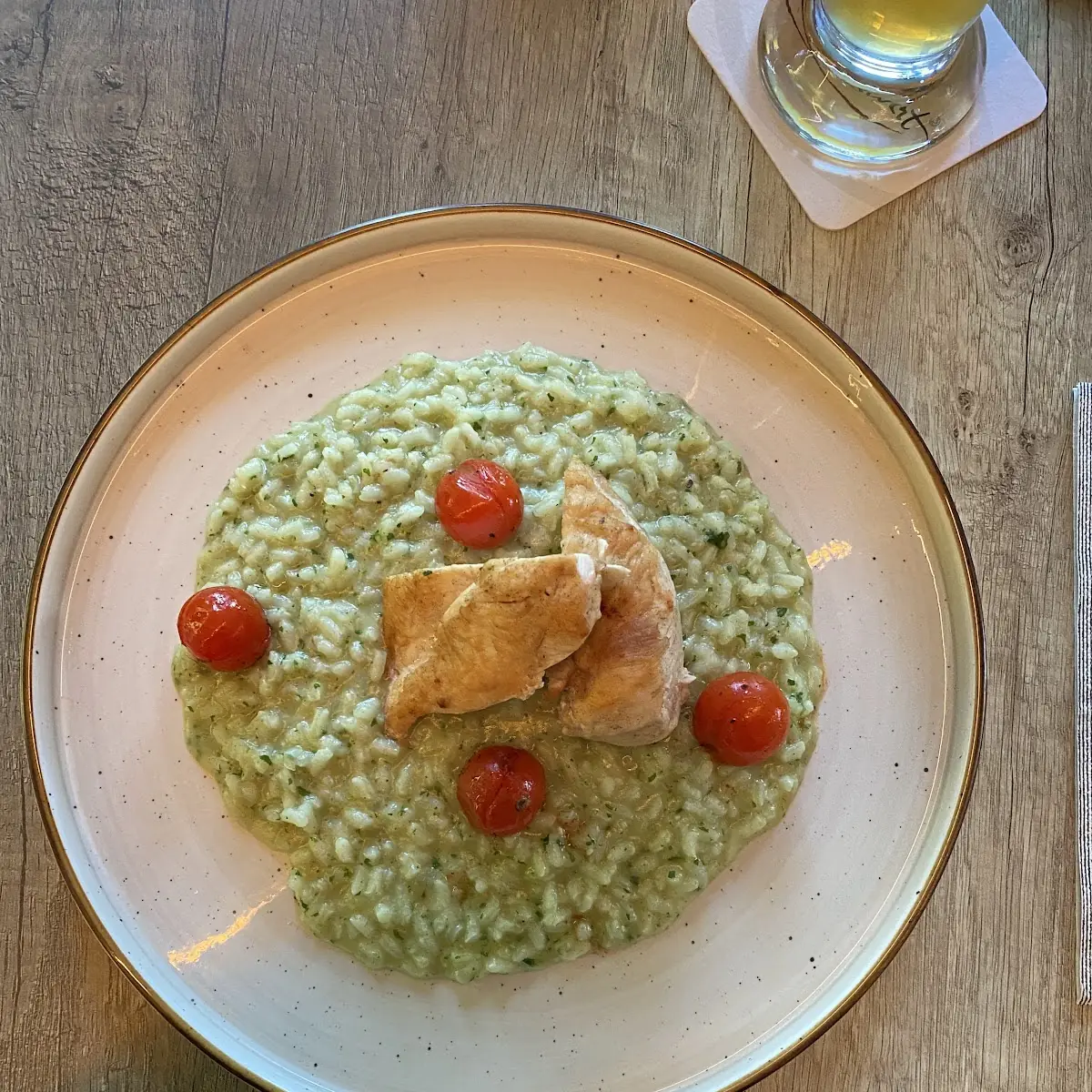 Hähnchenbrustfilet Auf Risotto