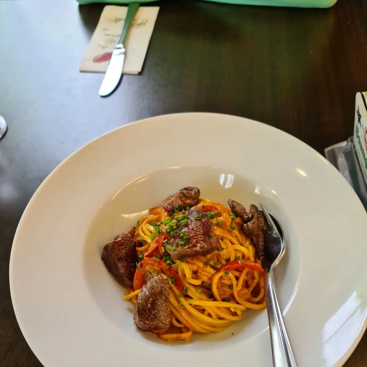 Spagetti Mit Hühnerfilet