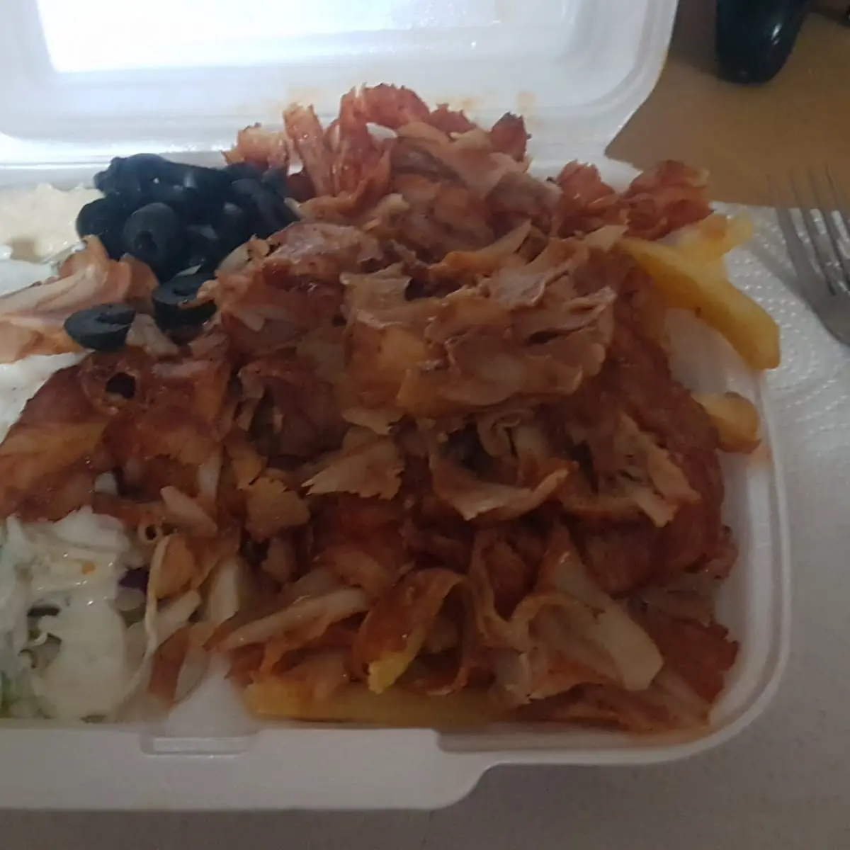 Hühnerkebabteller