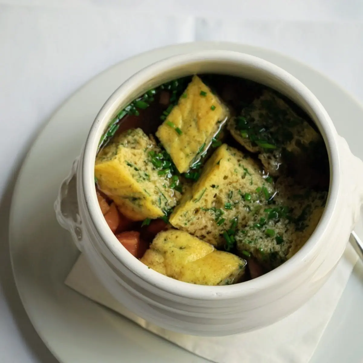 Rindsuppe M Bärlauchschöberl