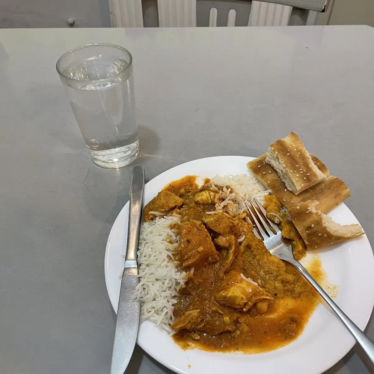 Beef Palak Daal Aloo Rice and Bread