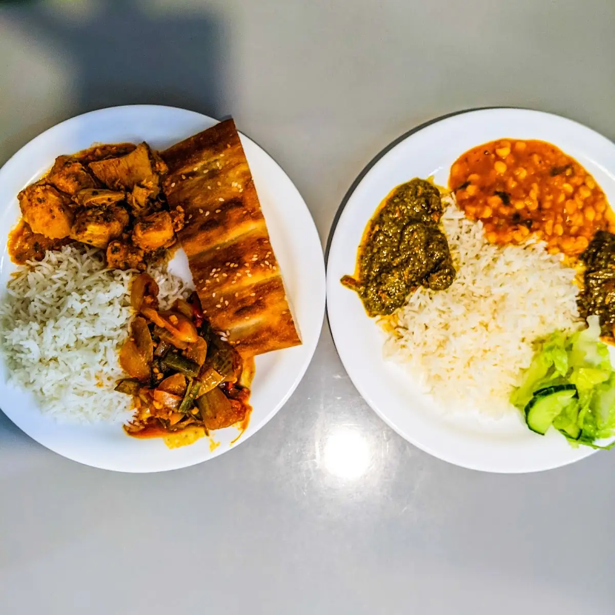 Rice with Chicken Curry and Vegetables Curry