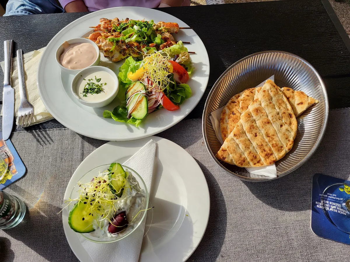 Hünersouvlaki Mit Pitabrot
