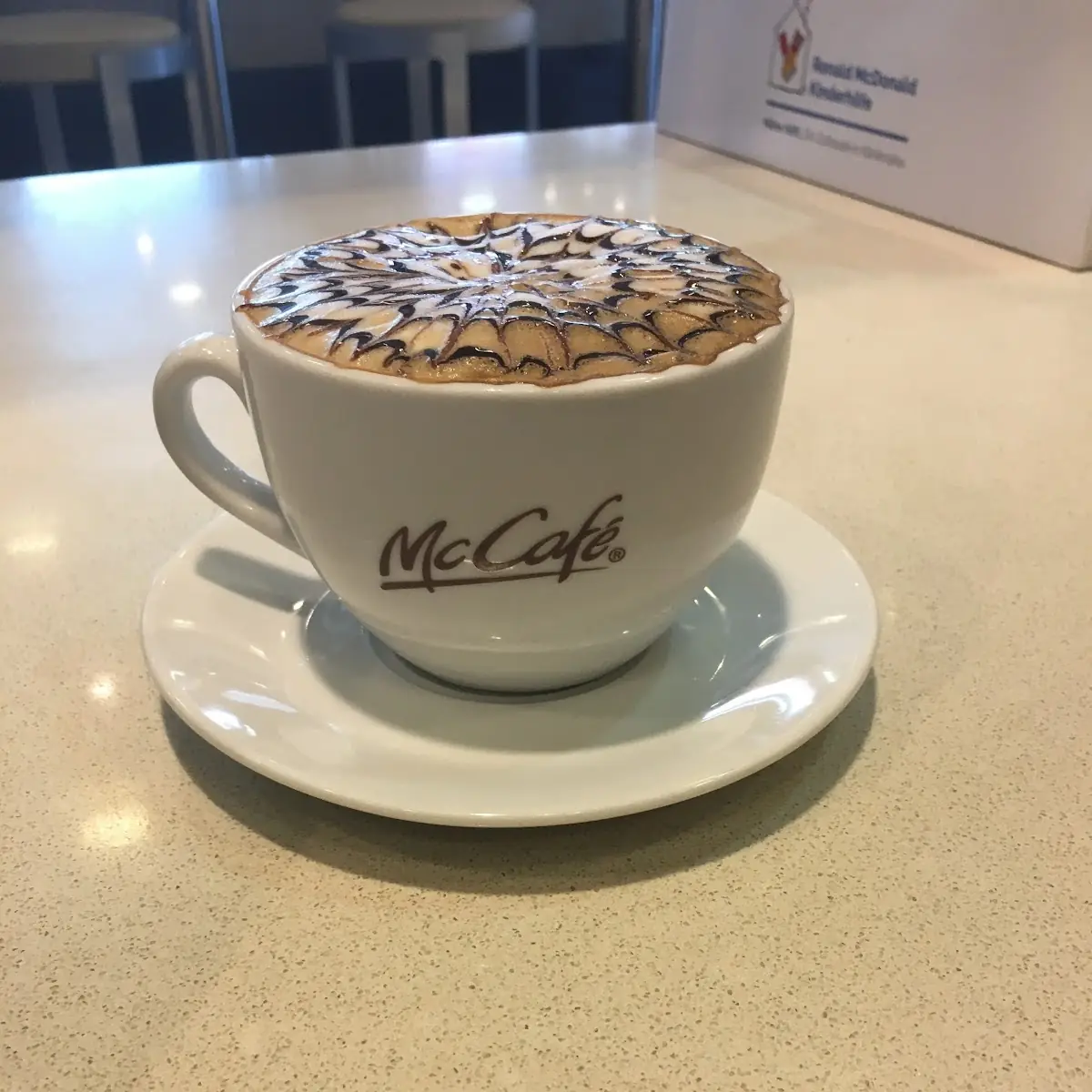 Cappuccino Mit Rose