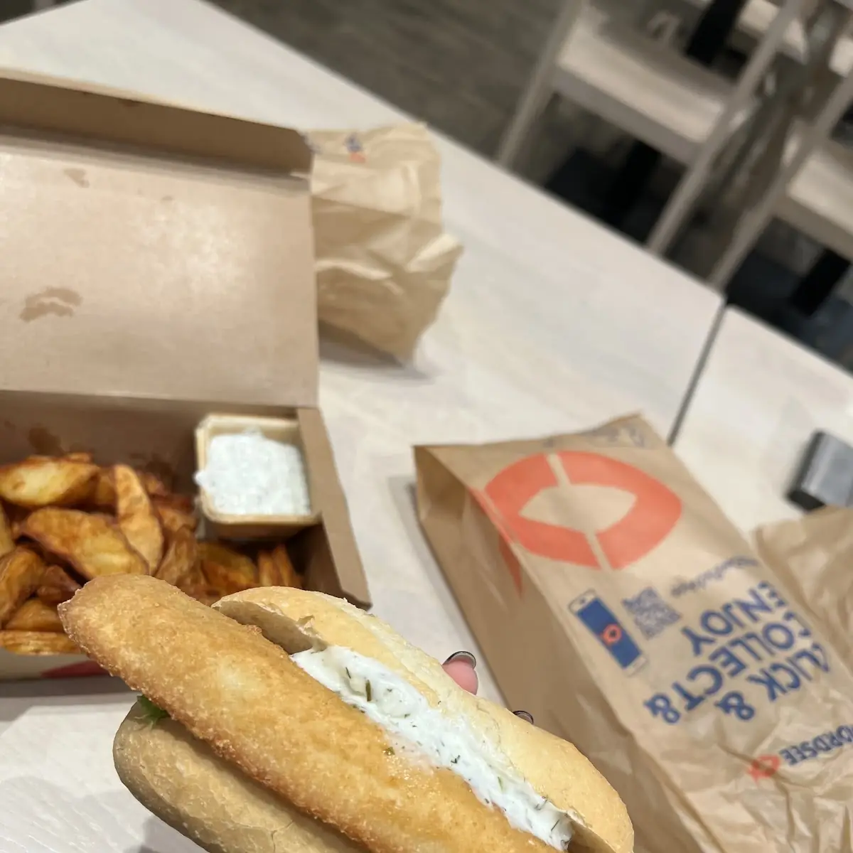 Backfischbaguette Und Wedges