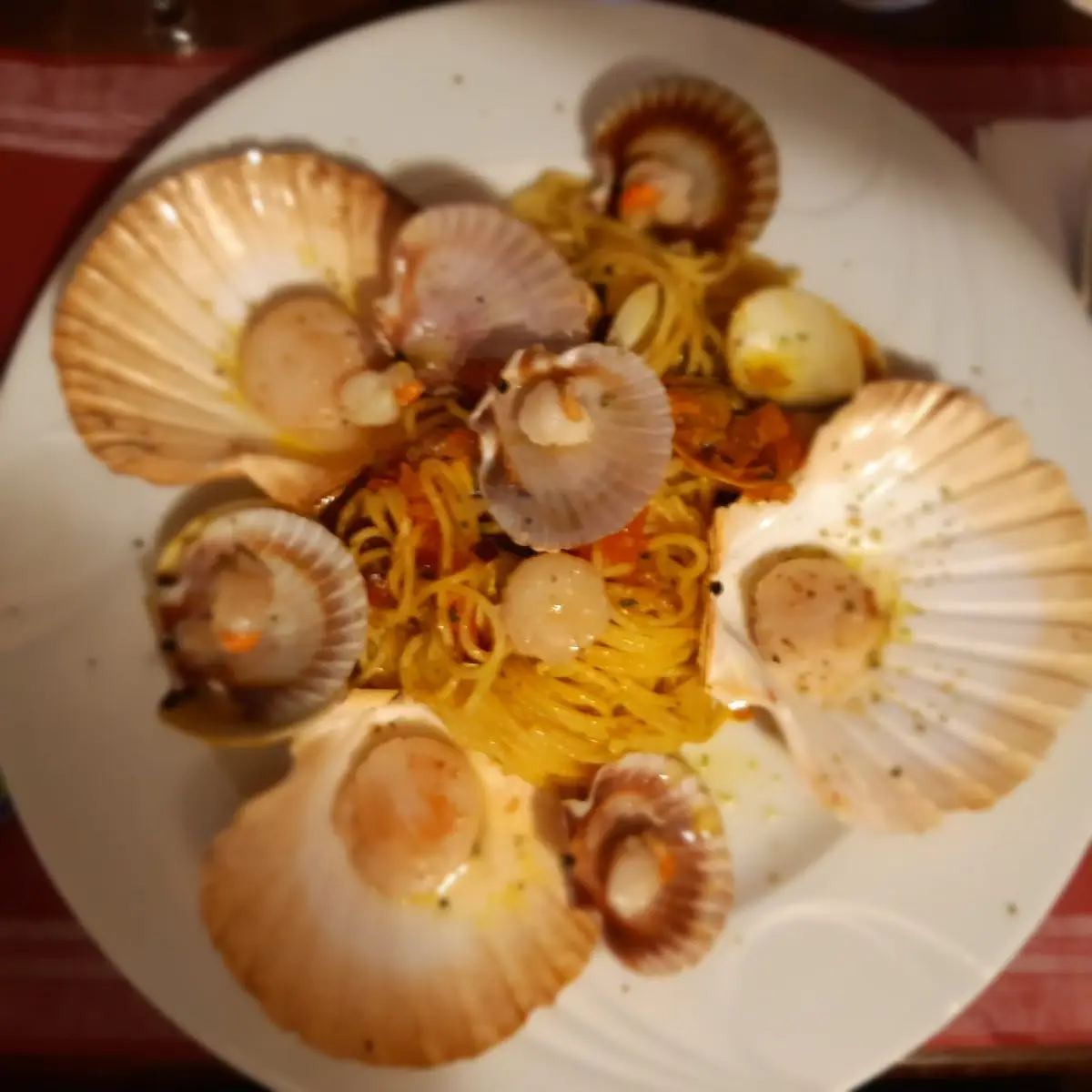 Hausgemachte Spaghetti Mit Verschiedenen Muscheln