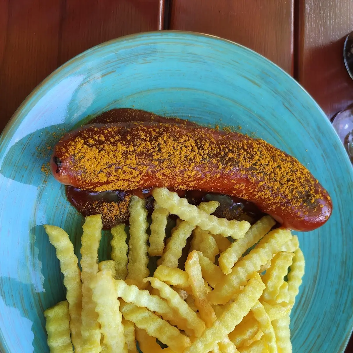 Currywurst Mit Pommes Frites