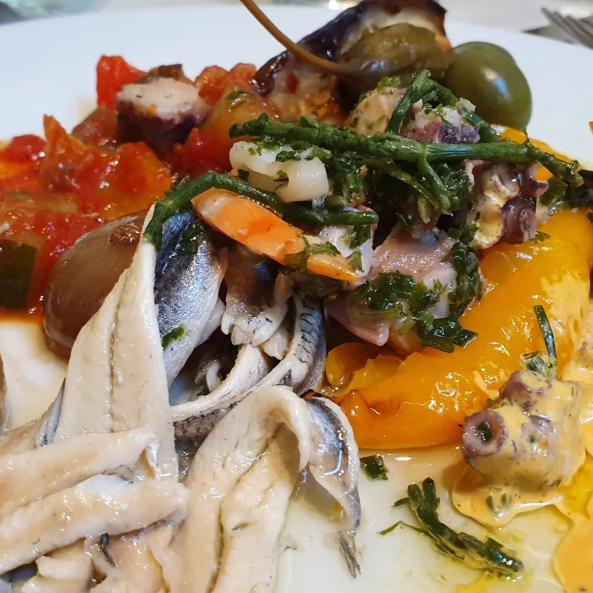 Gemischte Antipasti Fisch