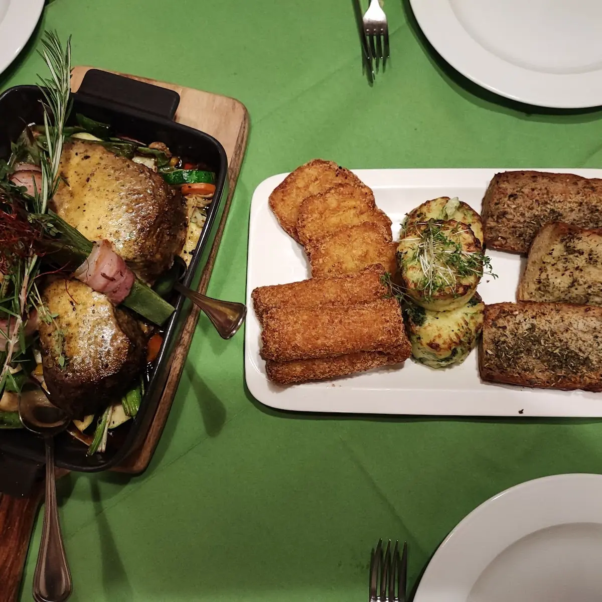 Perfektes Steak Samt Beilagen