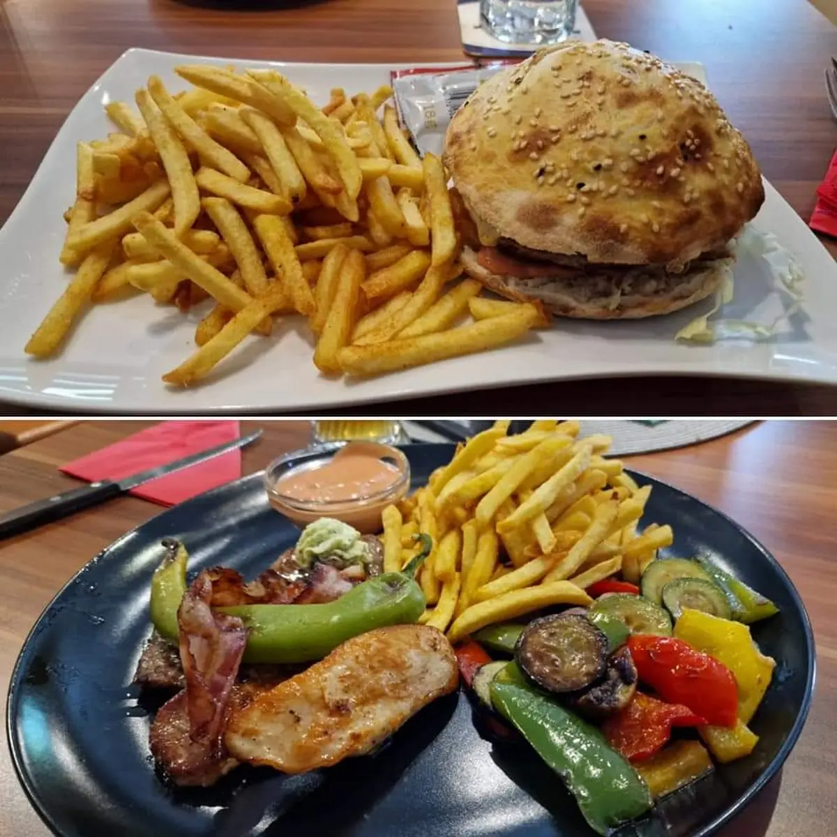 Cheeseburger Und Grill Teller