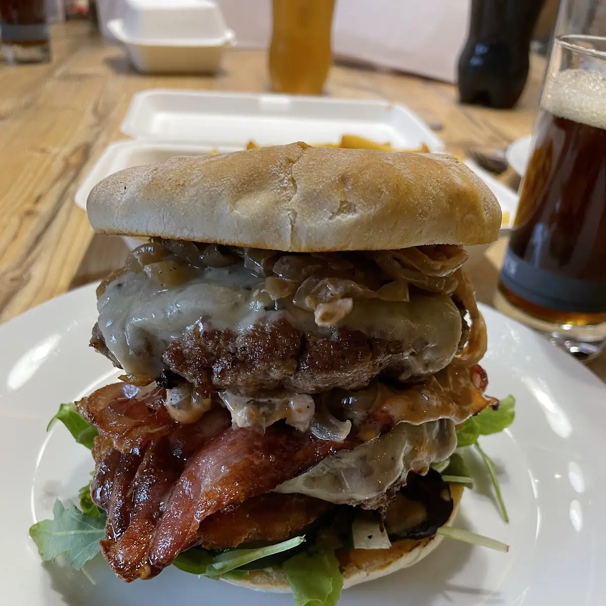 Rösti Burger Mit Doppelt Fleisch Bacon