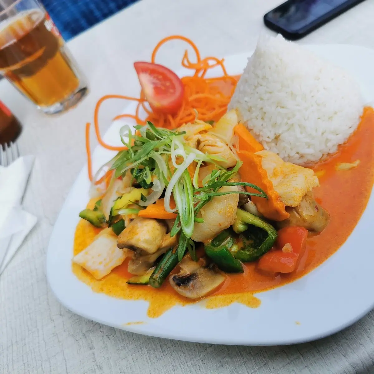 M12 Gebratener Tofu Mit Rotem Curry