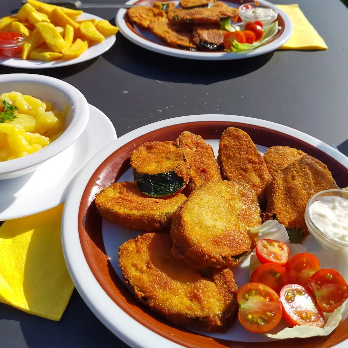 Gebackene Zucchini Mit Knoblauchdipp