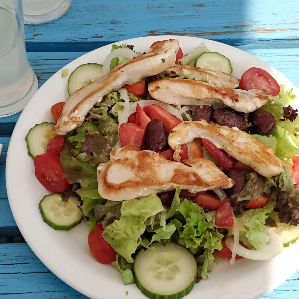 Gegrilltes Huhn Auf Salat