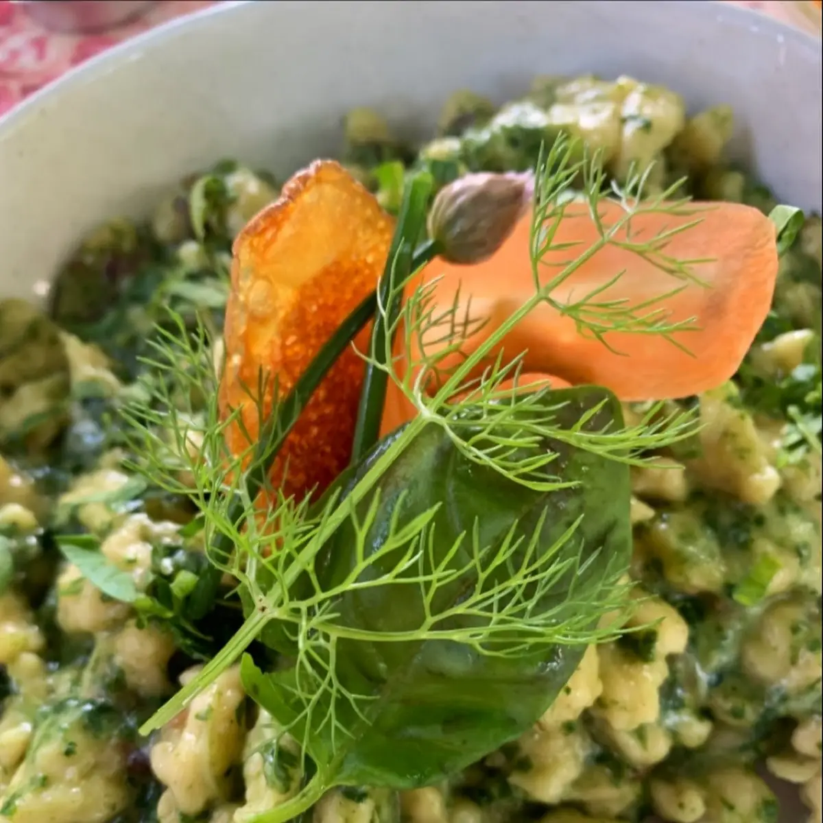 Bärlauch-käsespätzle
