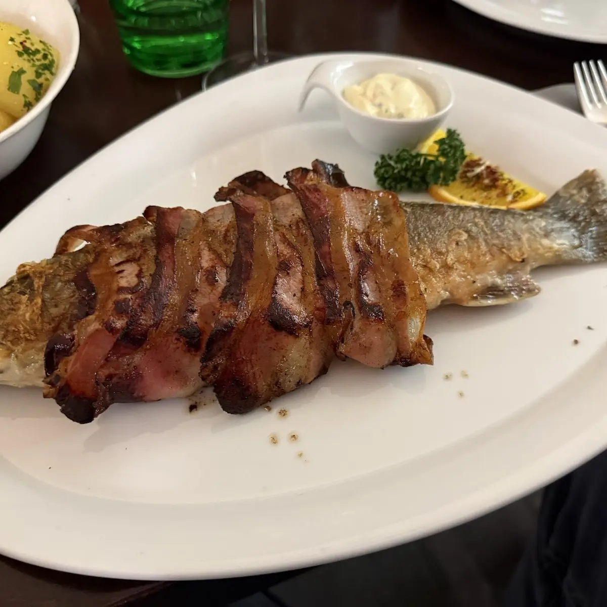 Trout with Bacon