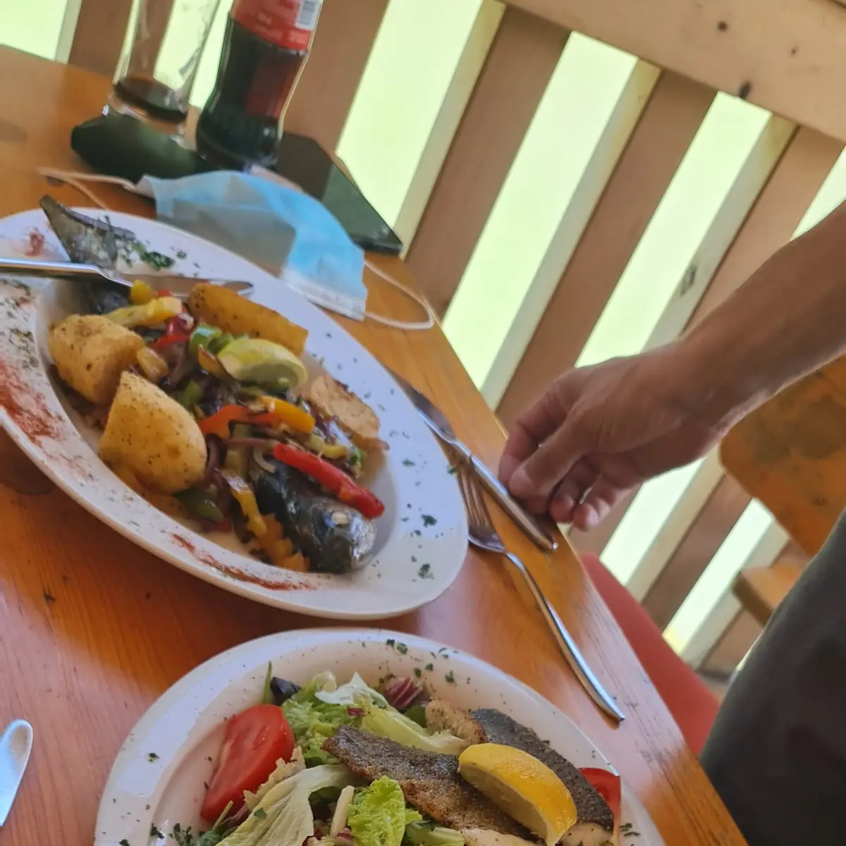 Forelle Vom Grill Auf Salat