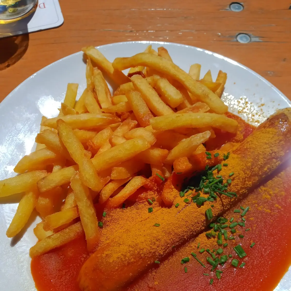 Vegane Currywurst Mit Pommes