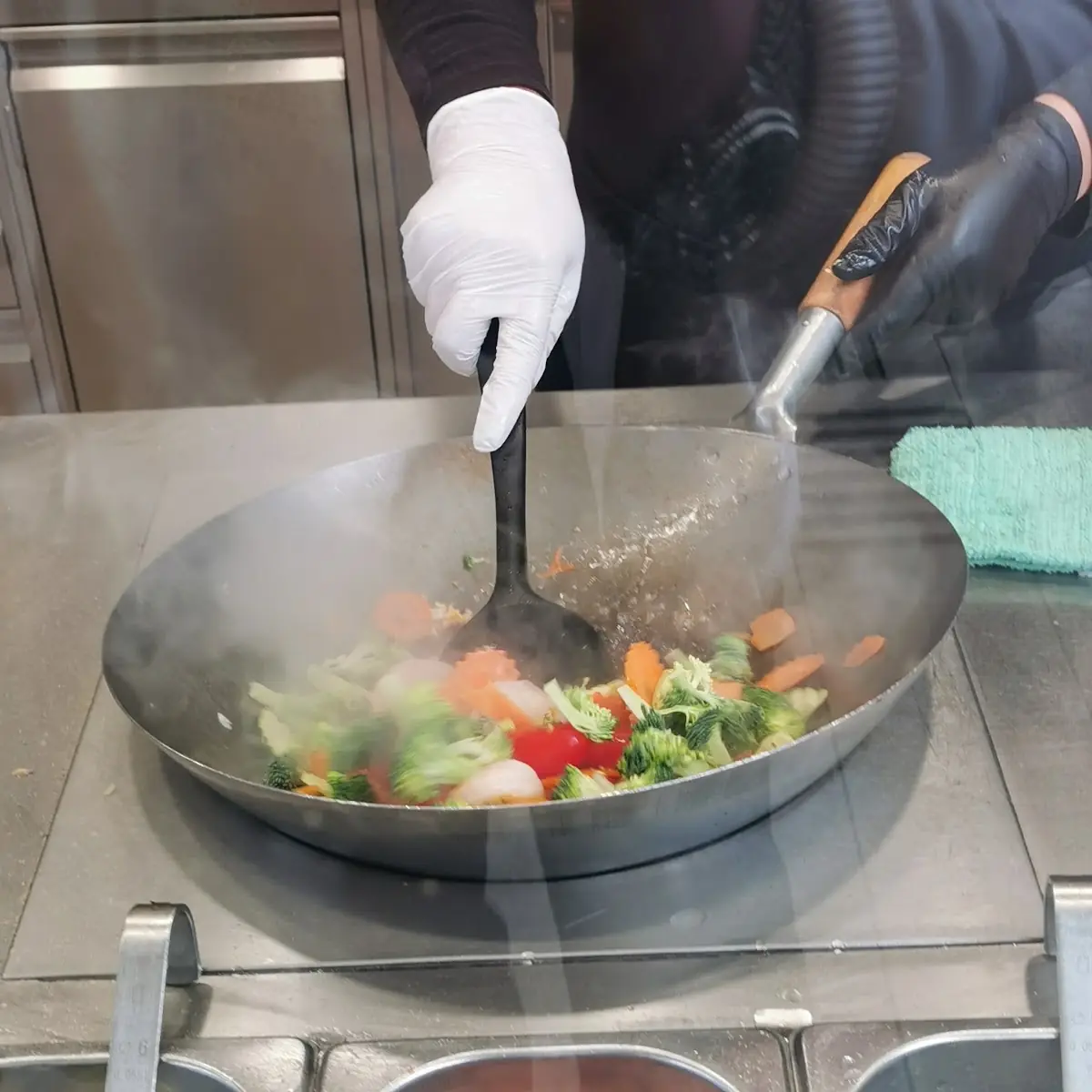 Wok Fried Rice Mit Eierreis Und Garnelen