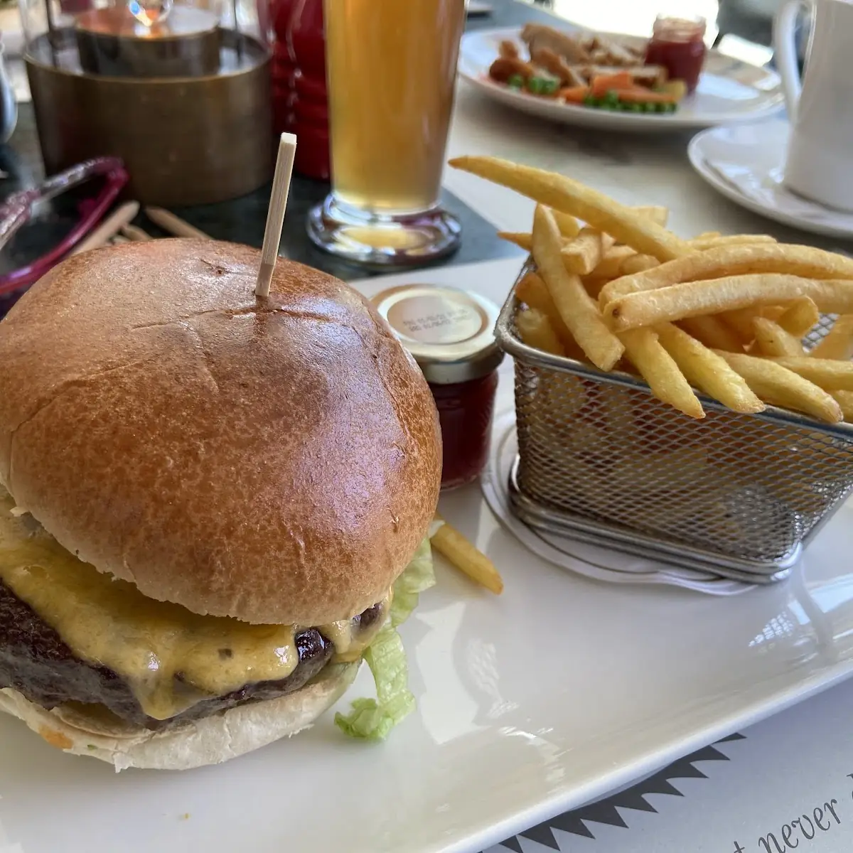 Classi Burger and Fries