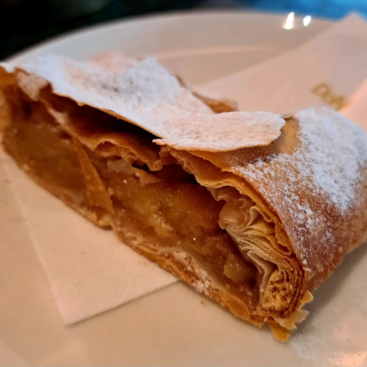 Sweet Curd Cheese Strudel with Vanilla Sauce