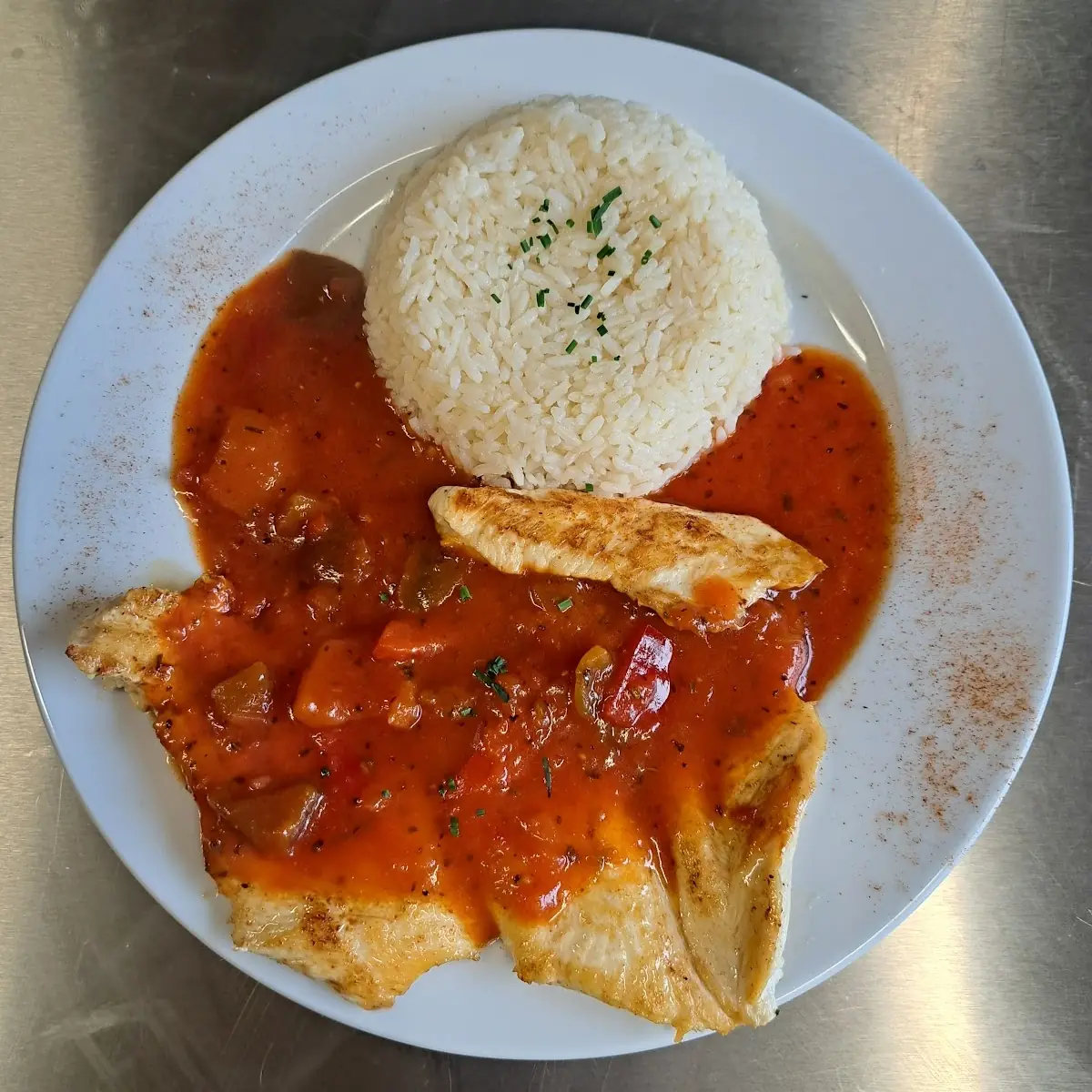 Letscho-schnitzel Mit Reis