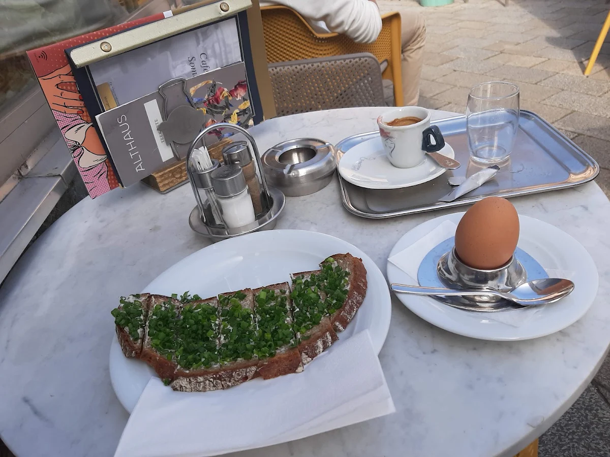 Schnittlauchbrot Weiches Ei Kräutertee