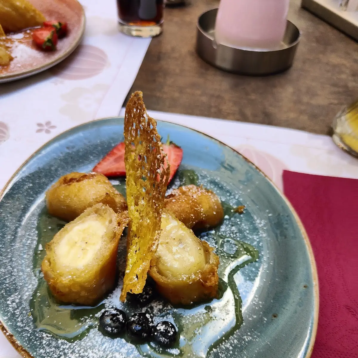 Gebackene Banane Mit Honig Vegan Mit Ahornsirup