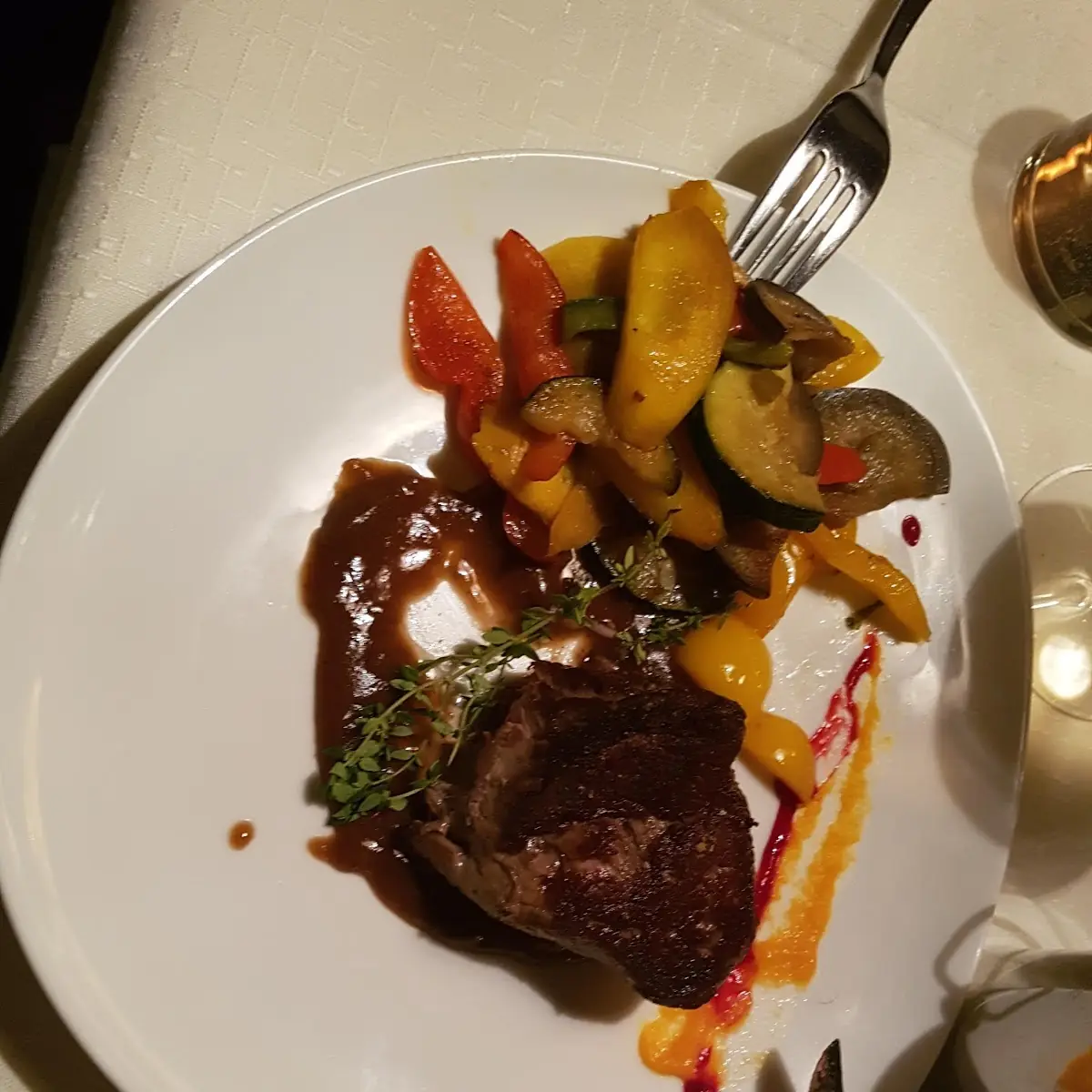 Filetsteak Mit Grillgemüse Und Beilage