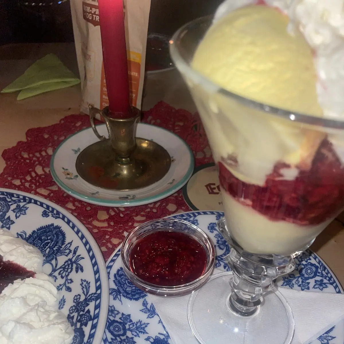 Ice Cream with Hot Berries