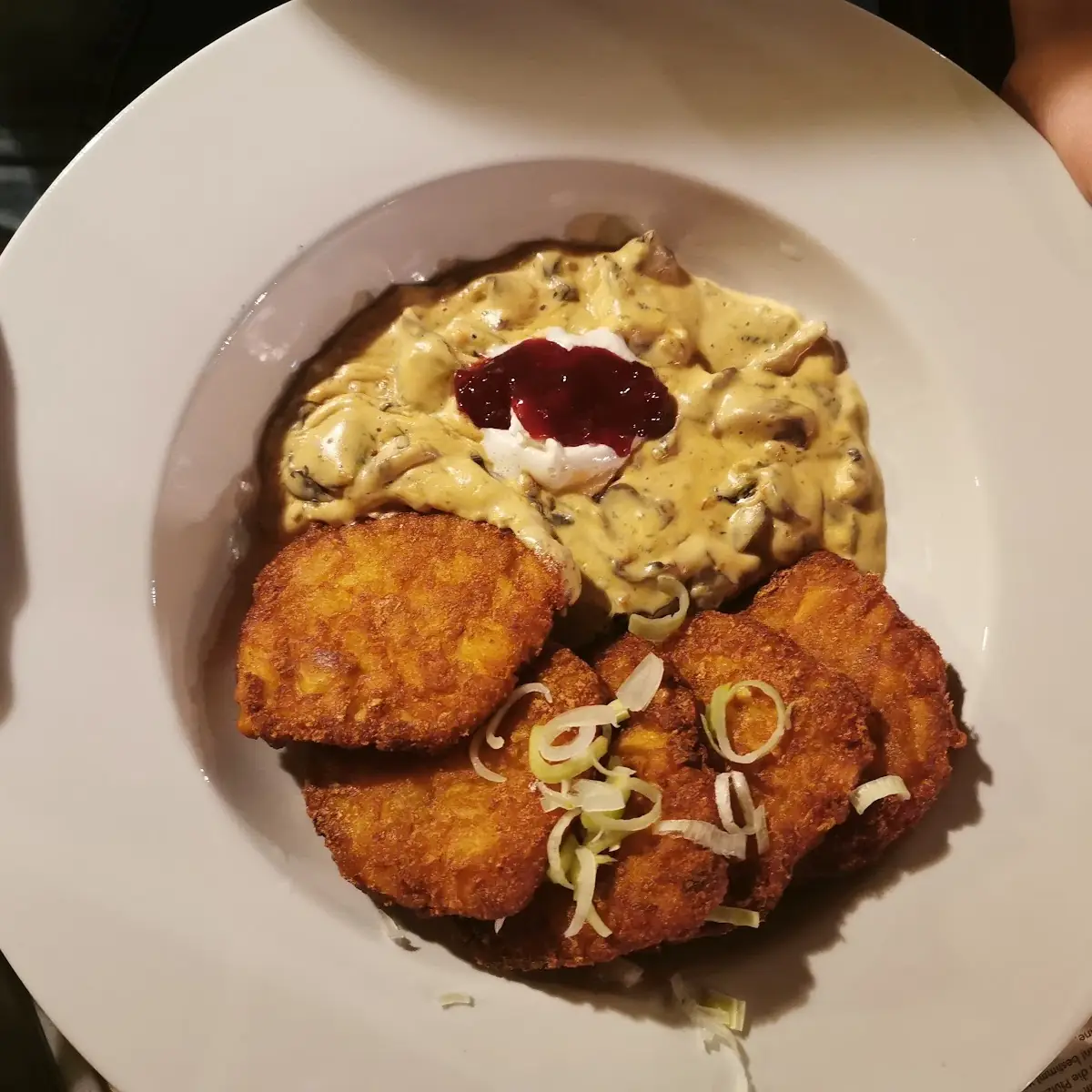 Kartoffelpuffer Mit Champignonsauce