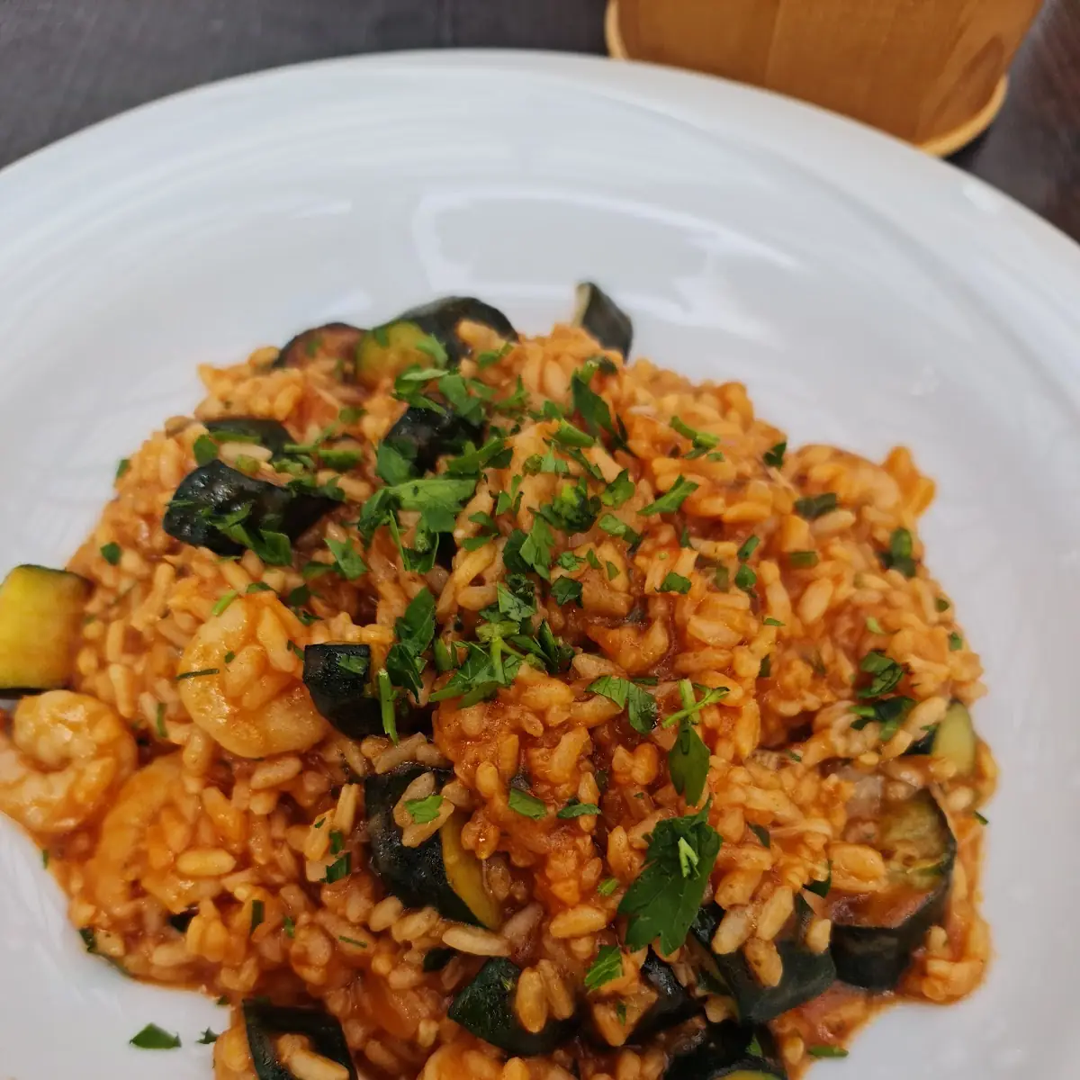 Risotto Mit Garnelen Und Zuccini