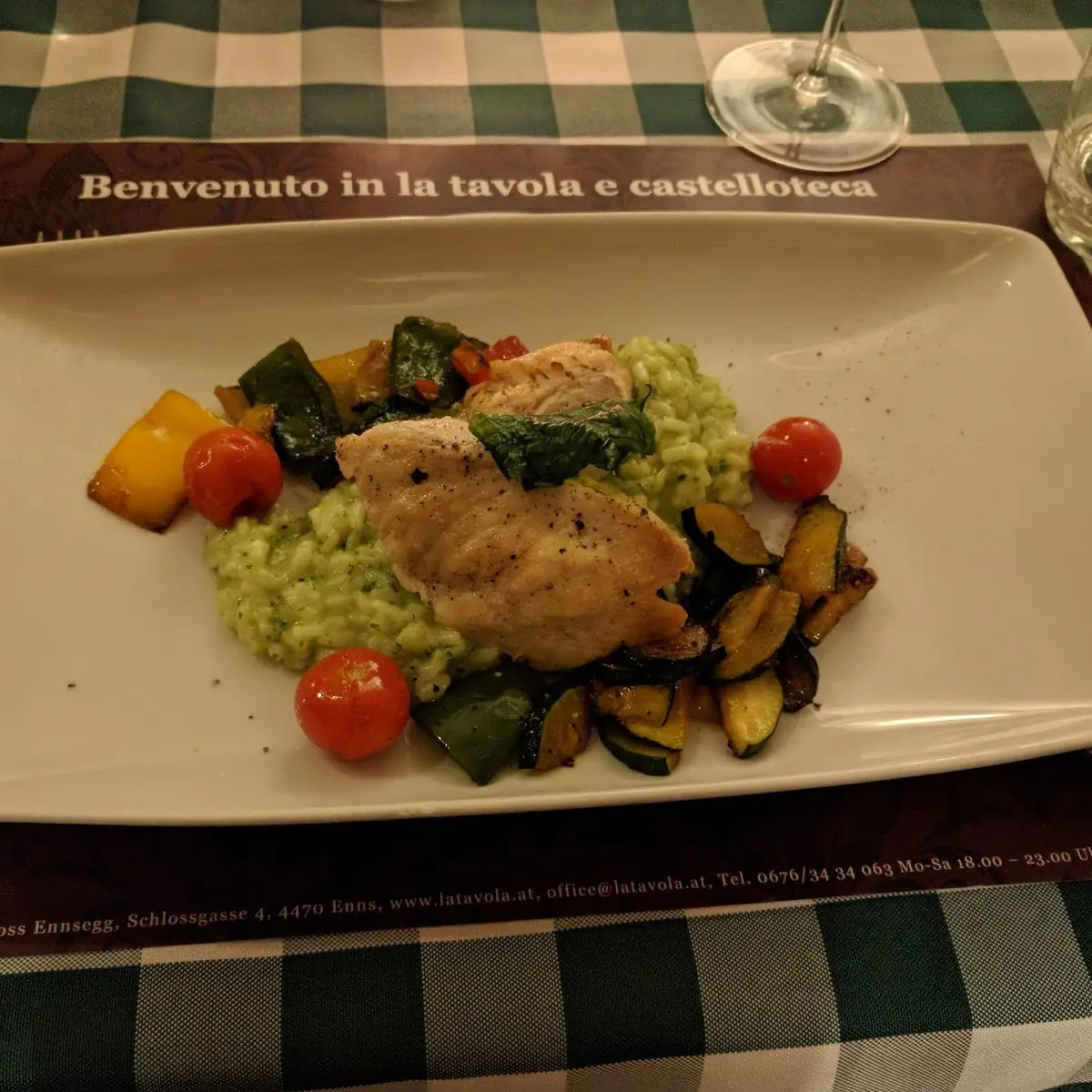 Basilikum Risotto Mit Hühnchen