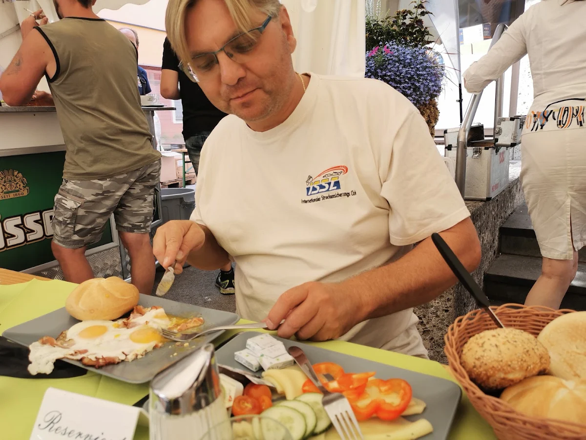 Frühstück Käse Und Gebraten Eiern