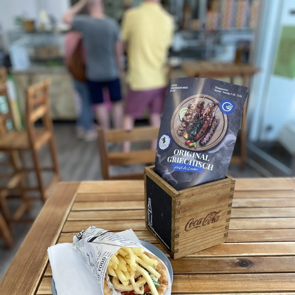 Pita Mit Hühnerfleisch Und Tsatsiki