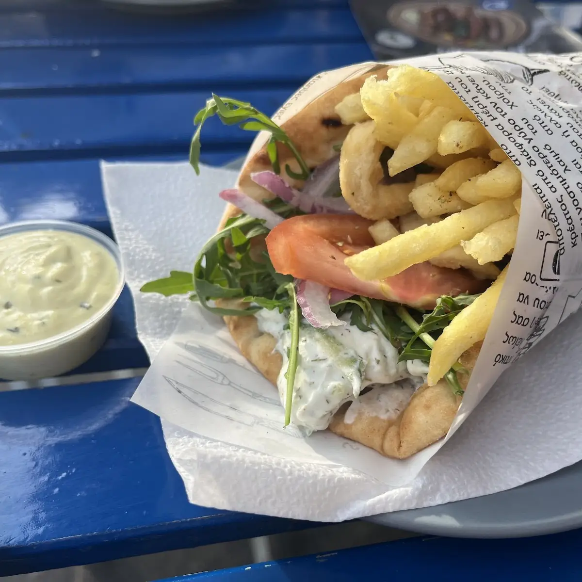 Pitta Huhn Und Tzatziki