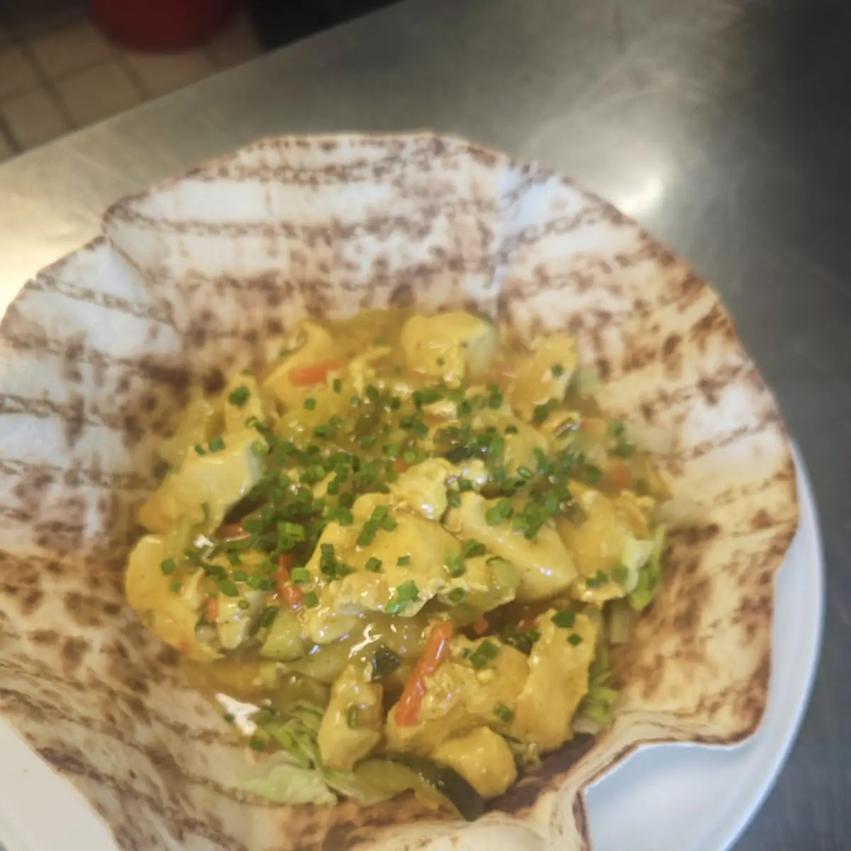 Hühnercurry Im Wrap