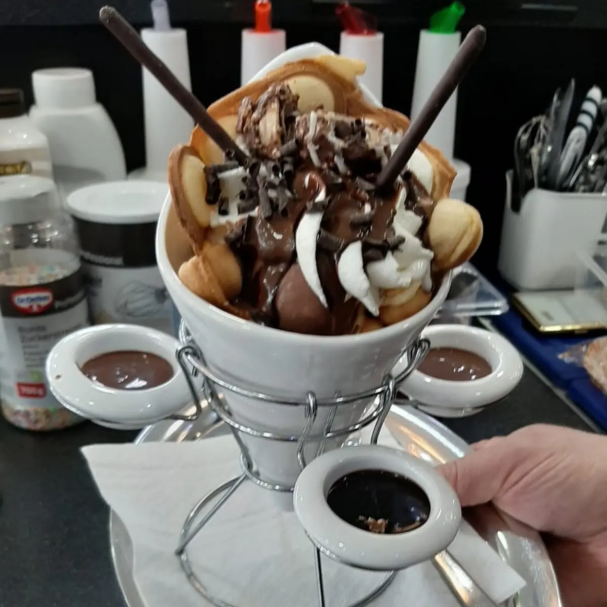 Bubble Waffel Schokotiger