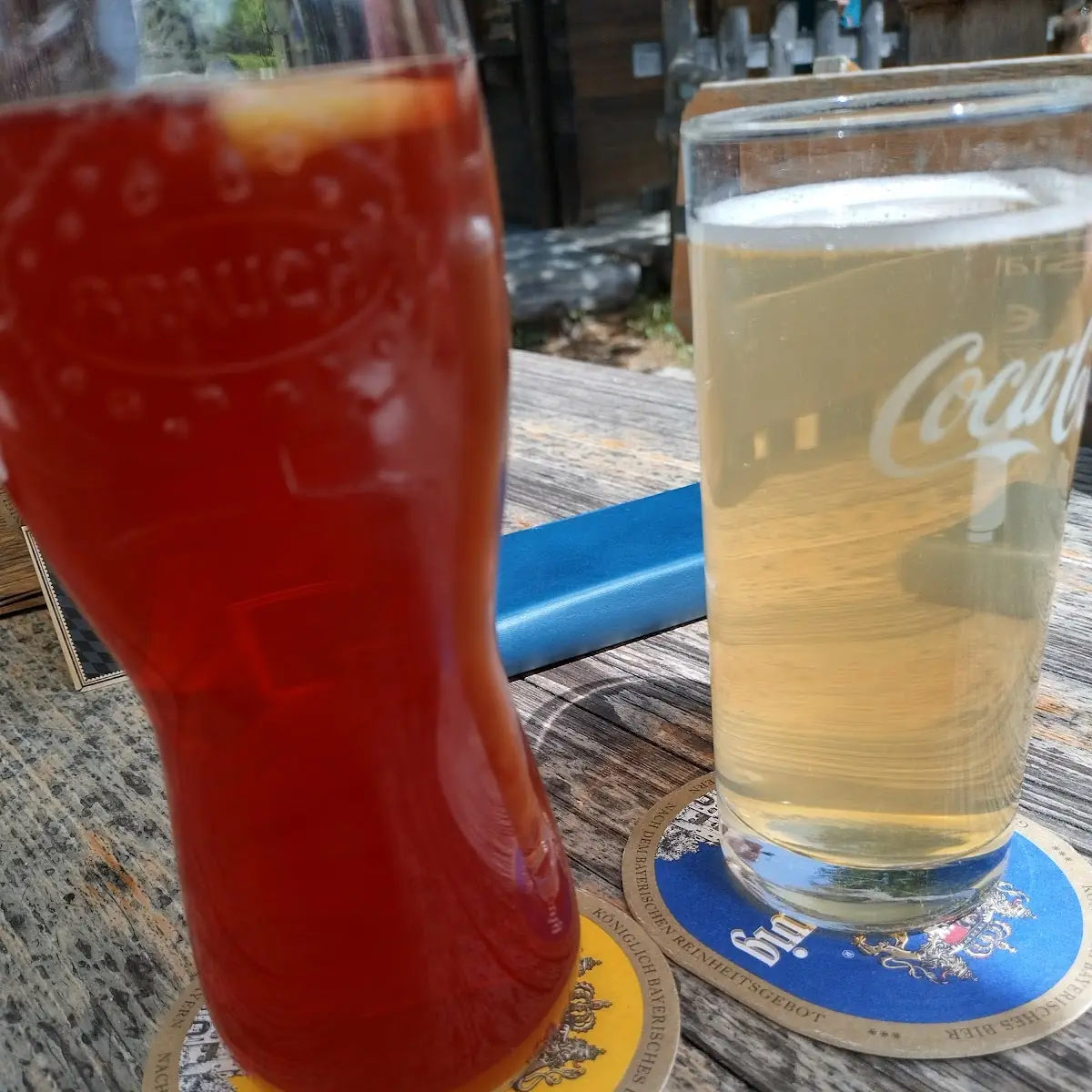 Himbeerwasser Und Apfel Schorle