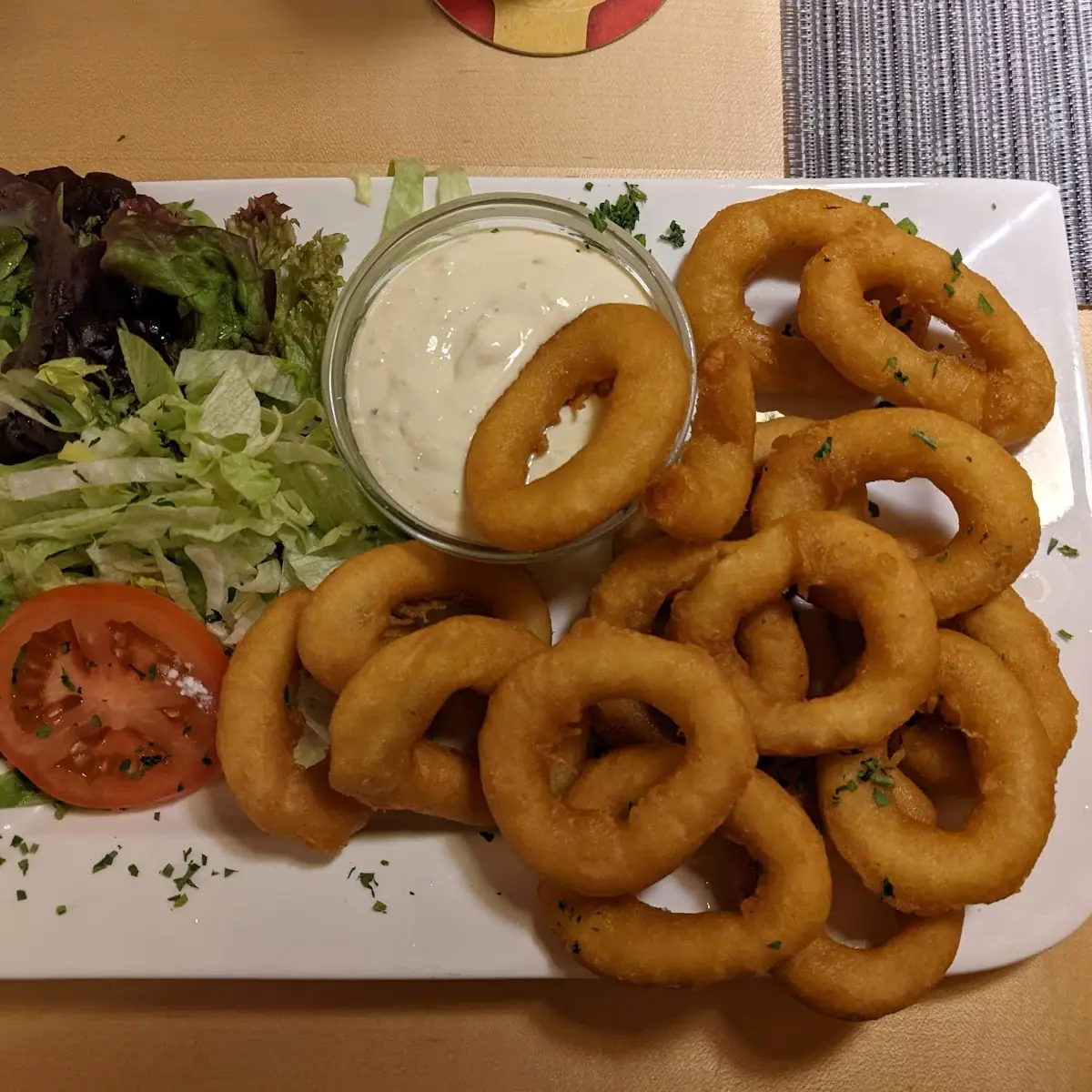 Tintenfisch Mit Beilage