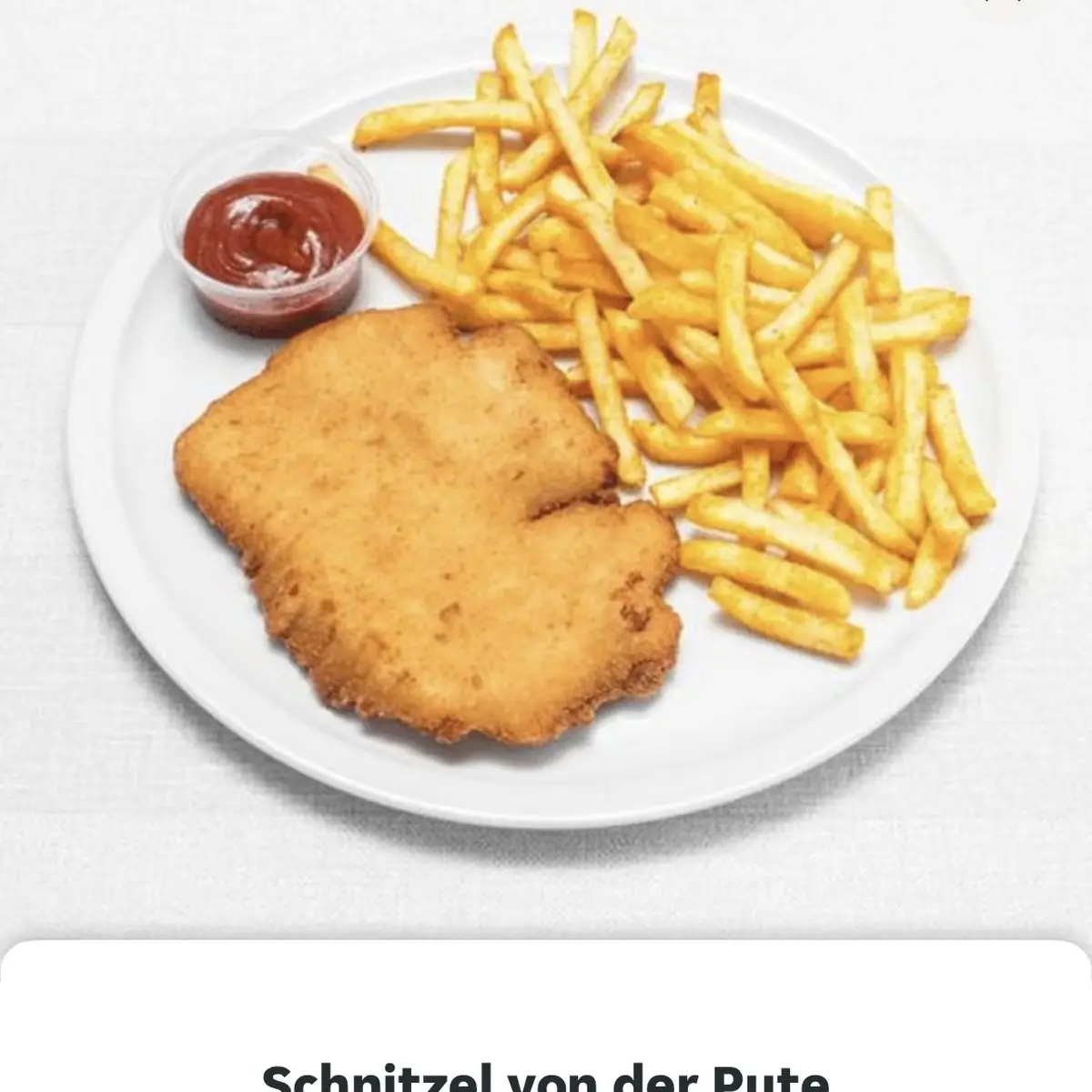Schnitzel Von Der Pute Mit Pommes