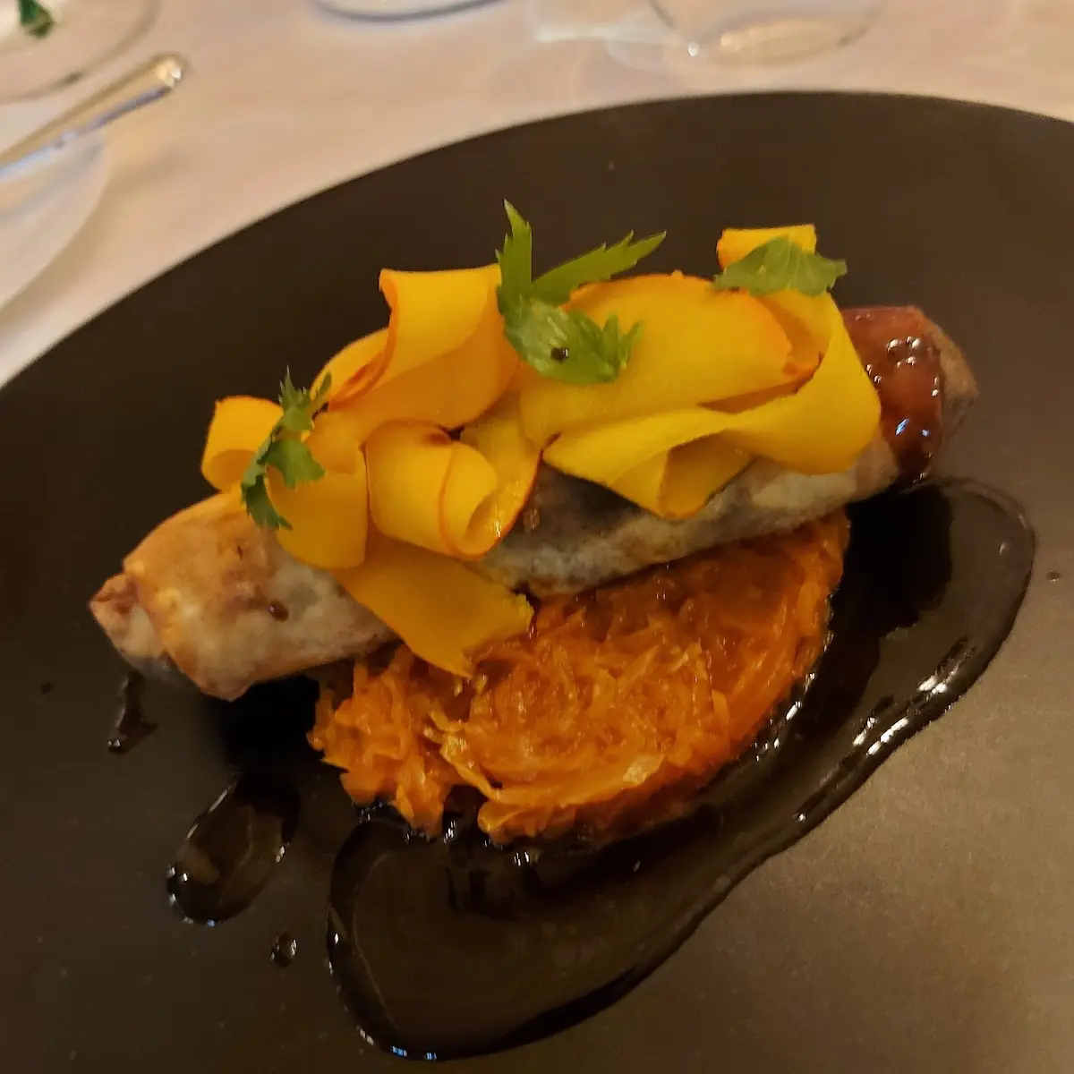 Blunzenstrudel Auf Paprikakraut, Huber´s im Fischerwirt