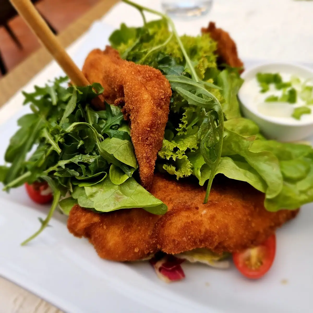Salat Mit Gebackener Hühnerbrust