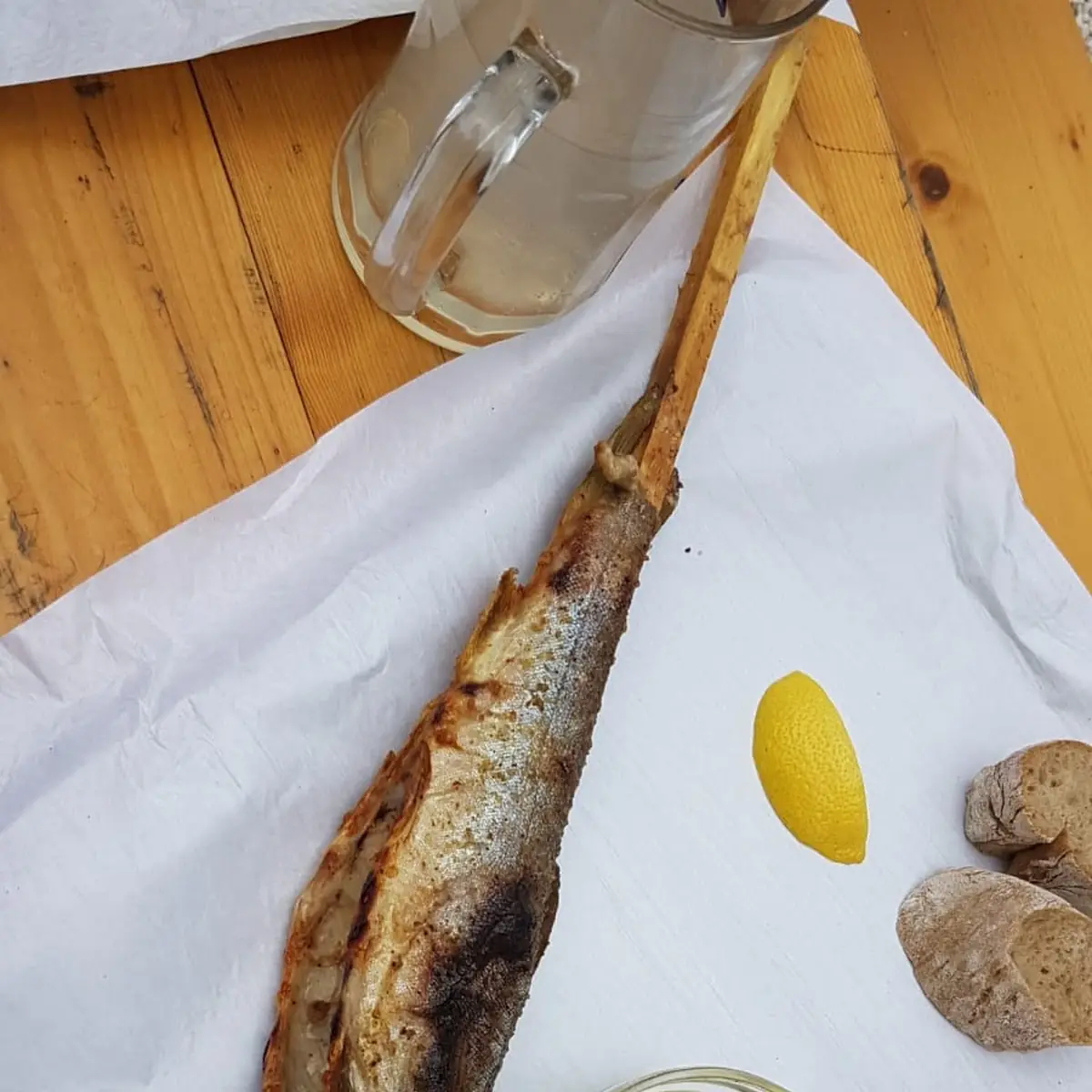 Saibling Zubereitet Als Steckerlfisch