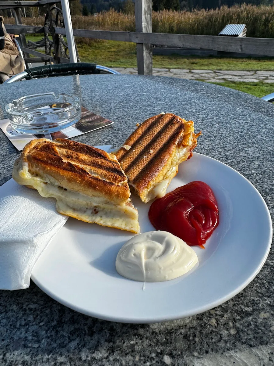Kalorienreduzierter Schinken-käse-toast