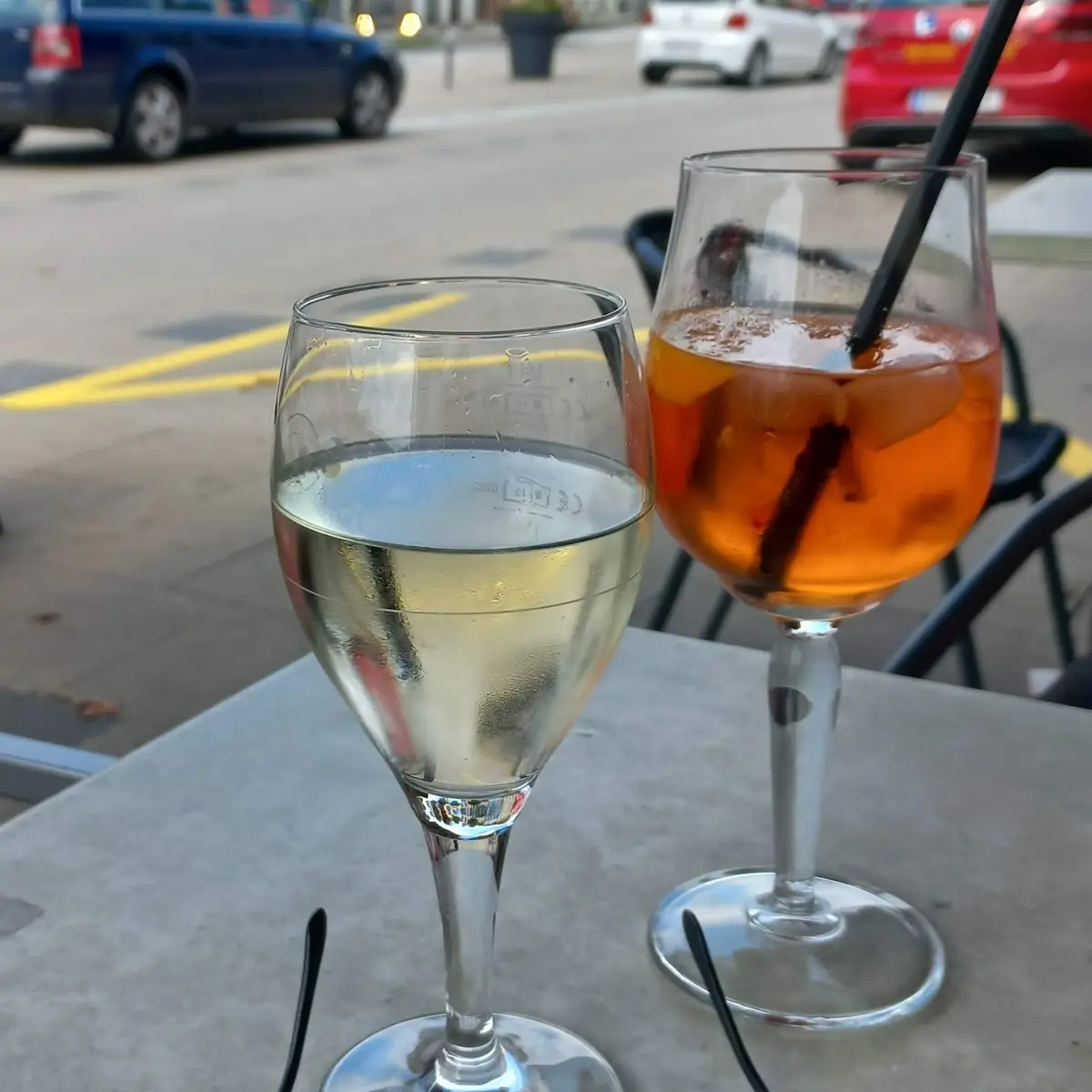 Weisser Spritzer Aperol Spritzer